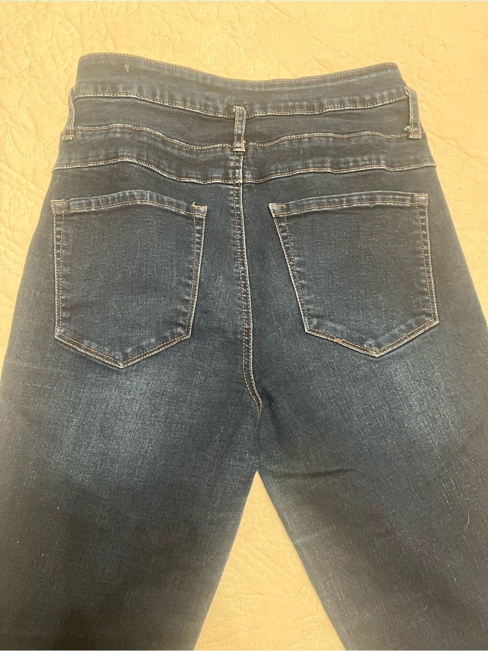 Refuge Dark Blue High-Rise Women’s Jeans with Back Pockets